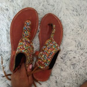 Moroccan Beaded Handmade Leather Gladiator Sandal